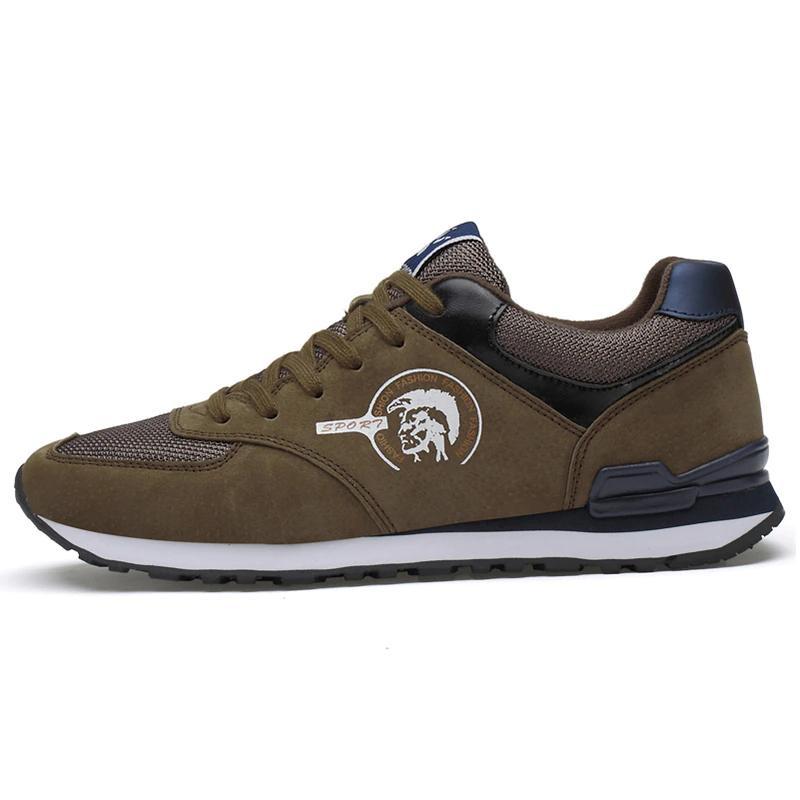 Suede Leather Men Running Shoes